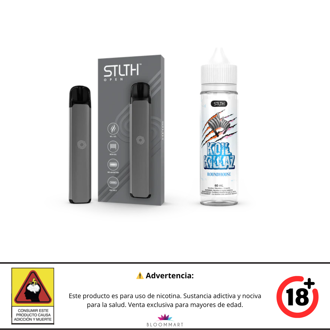 KIT STLTH VAPE OPEN + E-LIQUID KOIL KILLAZ