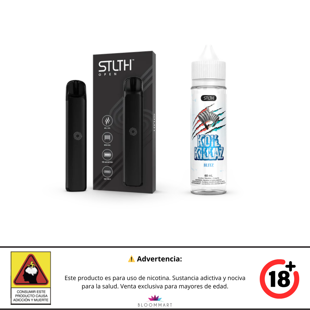 KIT STLTH VAPE OPEN + E-LIQUID KOIL KILLAZ