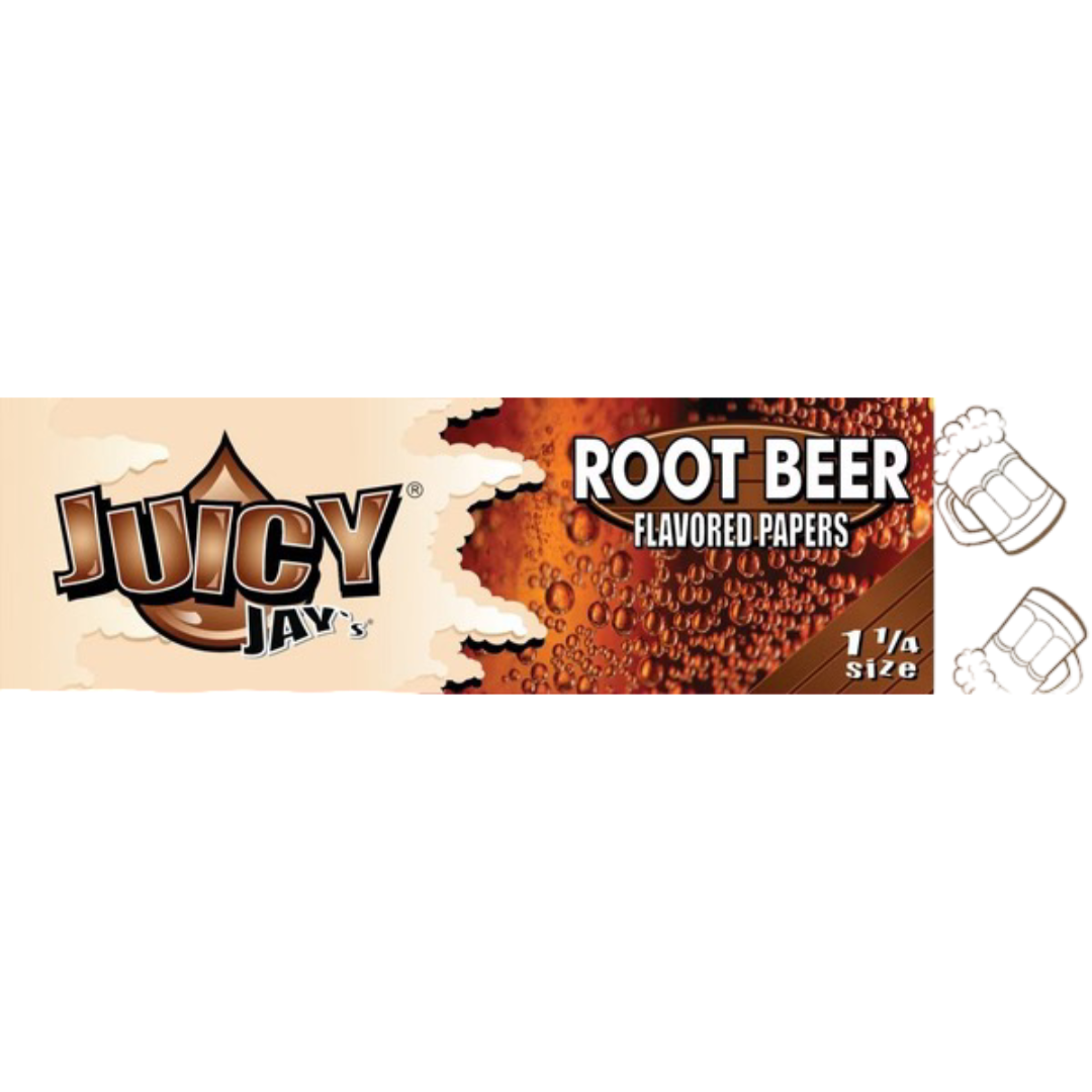 Juicy Jay’s Root Beer 1¼ – Siente el sabor espumoso y dulce del clásico americano