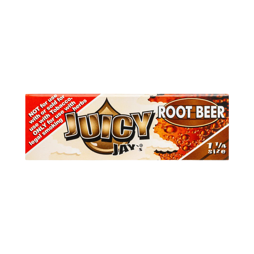 Juicy Jay’s Root Beer 1¼ – Siente el sabor espumoso y dulce del clásico americano