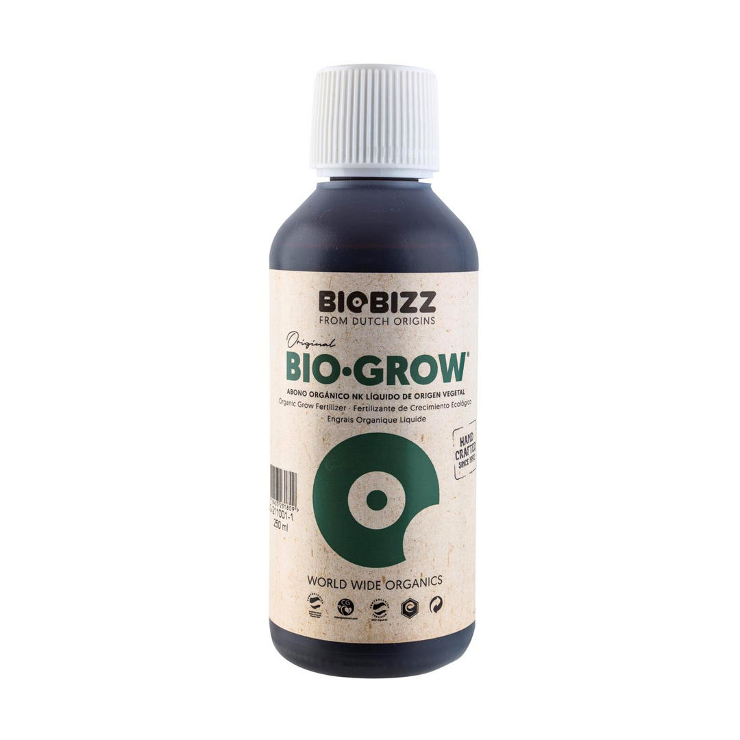 Fertilizante Orgánico Bio Grow De BioBizz 5L + Muestra Boost Up – Para Crecimiento Extenso En Jardines Grandes Y Huertos, Con Vaso Medidor Incluido
