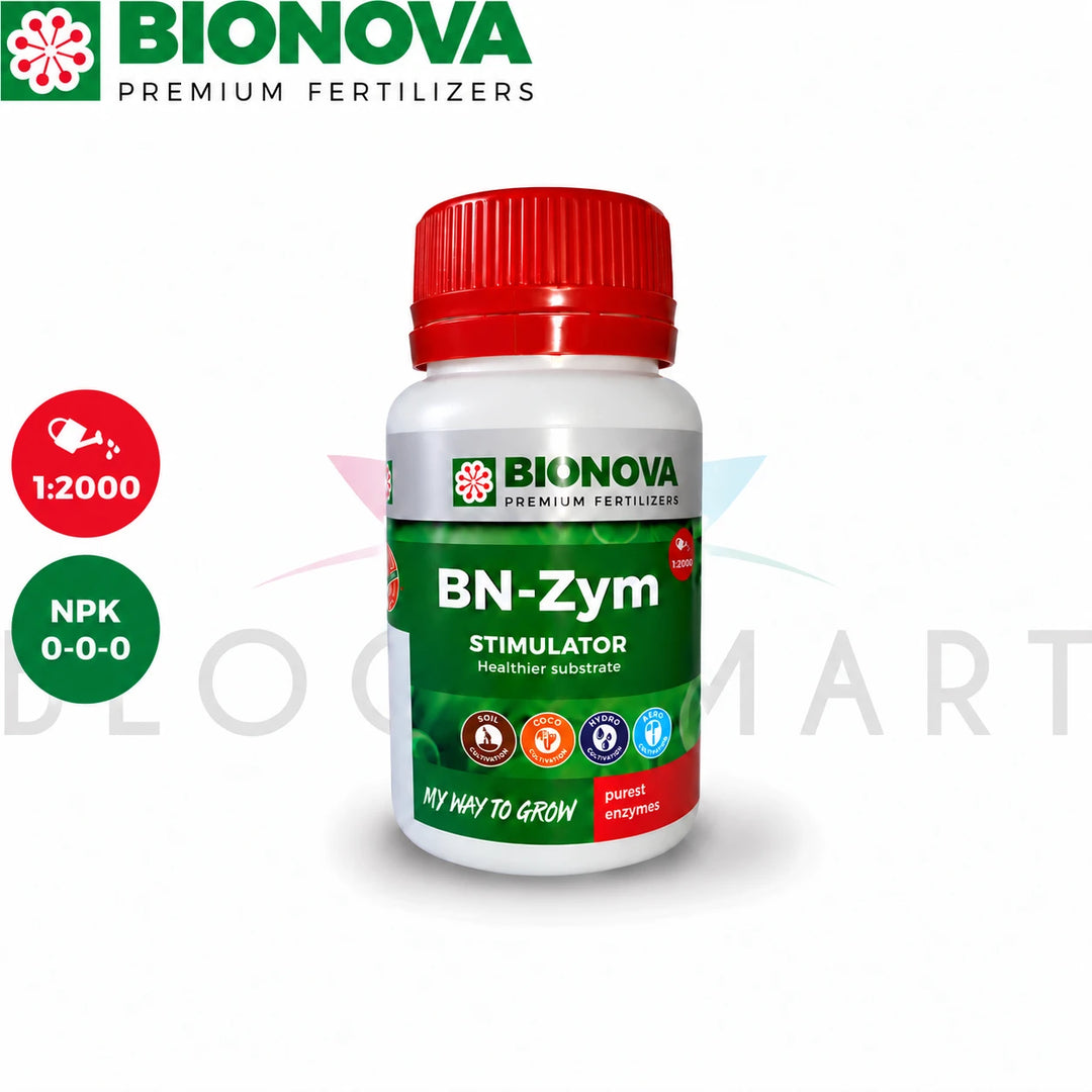 Bionova BN-Zym 100 ml, estimulador de sustrato con enzimas: dilución 1:2000 y NPK 0-0-0