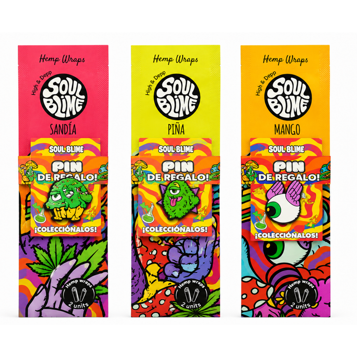 Soulblime Hemp Wraps — Blunt de Cáñamo con Pin Coleccionable