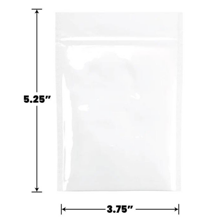Bolsas Mylar 1/8 oz (3.5 gramos) - Blanco