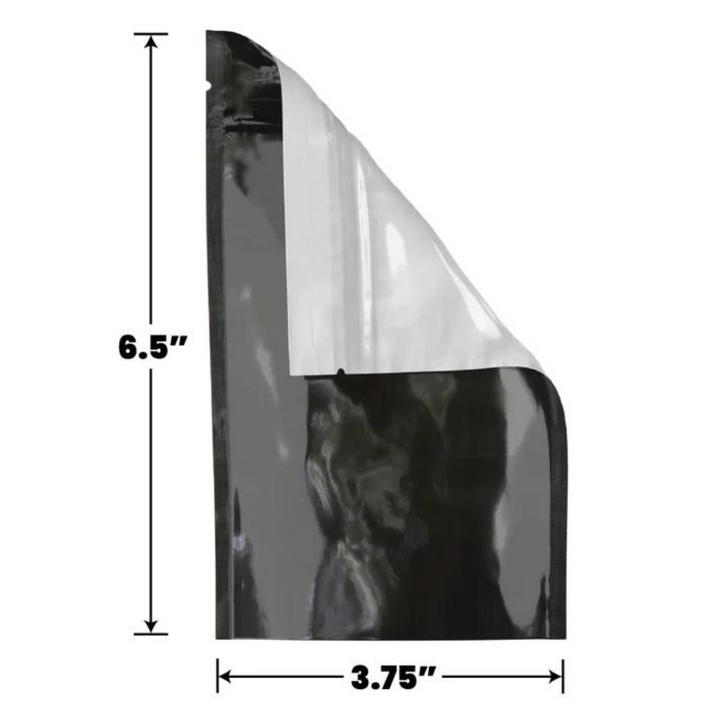 Bolsas Mylar 1/4 oz (7 gramos) - Negro/Transparente