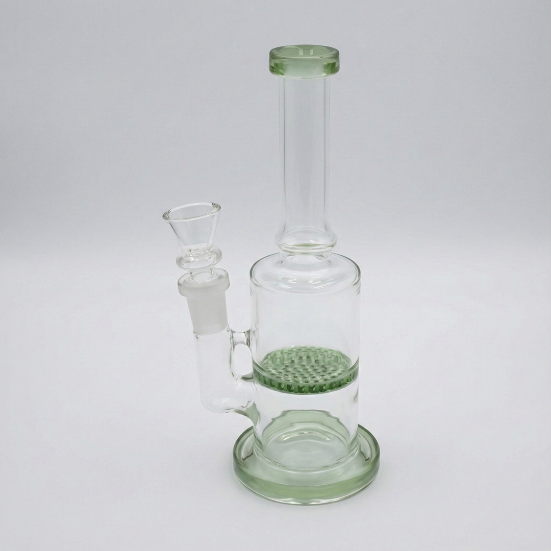 BONG DE VIDRIO CON PERCOLADOR HONEYCOMB - 20.5CM