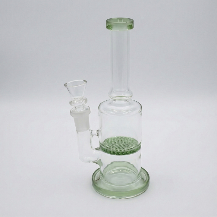 BONG DE VIDRIO CON PERCOLADOR HONEYCOMB - 20.5CM