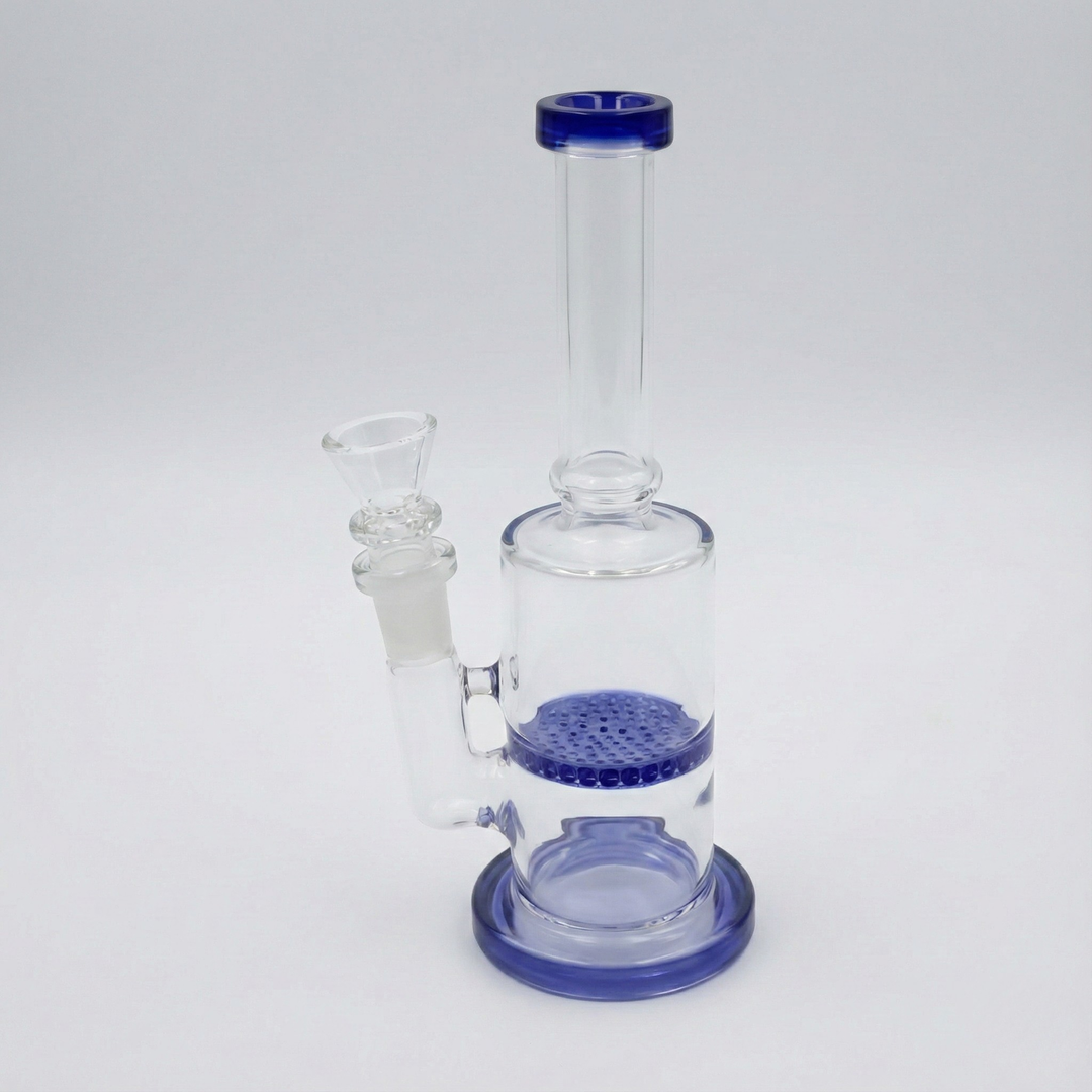 BONG DE VIDRIO CON PERCOLADOR HONEYCOMB - 20.5CM