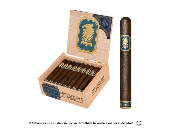 Caja de tabacos Undercrown Maduro Corona con presentación premium, hechos a mano en Nicaragua con capa madura y fortaleza media-fuerte – Comprar en Bloommart