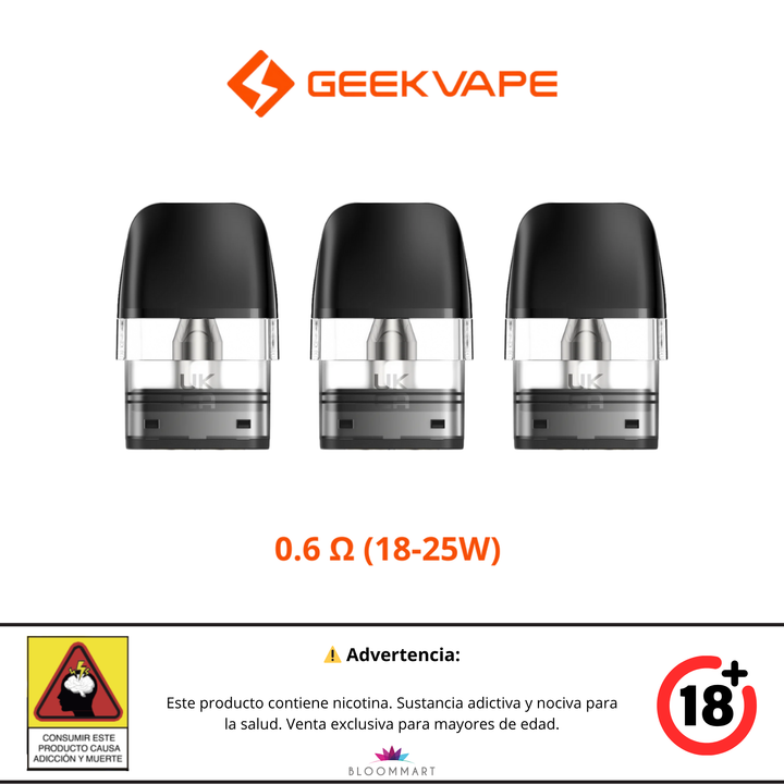 Cartuchos Pod Geekvape Q Series - Pack x3 Pods