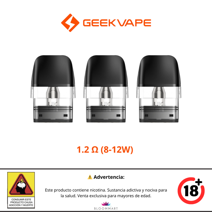 Cartuchos Pod Geekvape Q Series - Pack x3 Pods