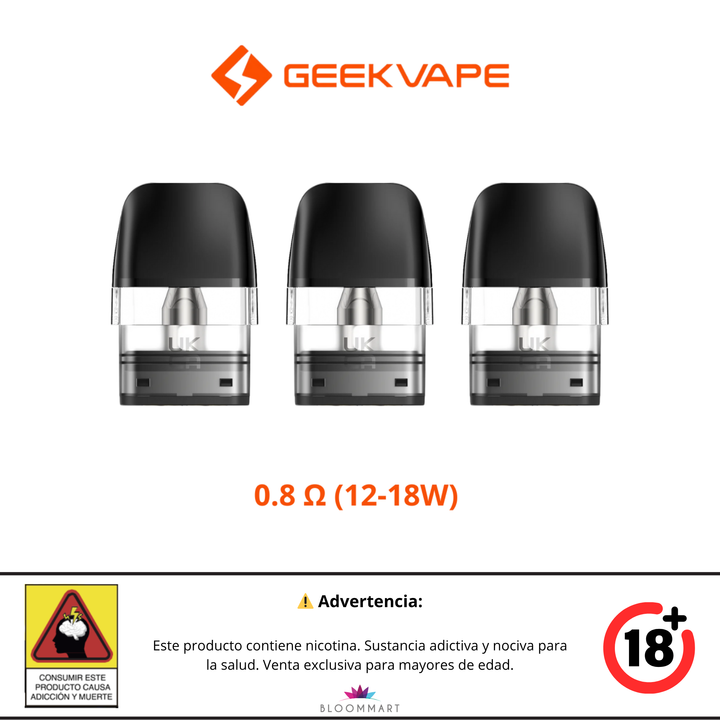 Cartuchos Pod Geekvape Q Series - Pack x3 Pods