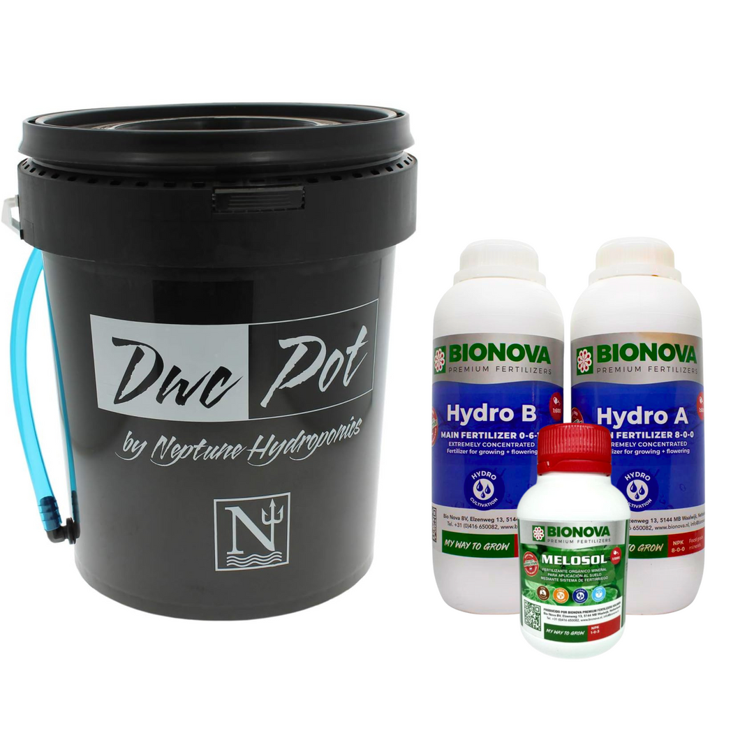 Combo de Hidroponía Sistema DWC + Nutrientes Bionova