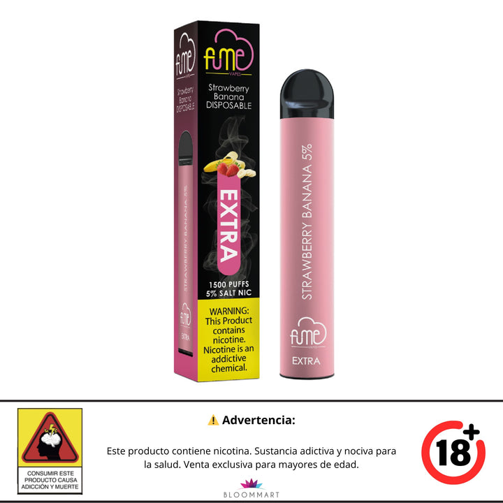 Vaporizado Fume Extra 1500puffs Strawberry Banana