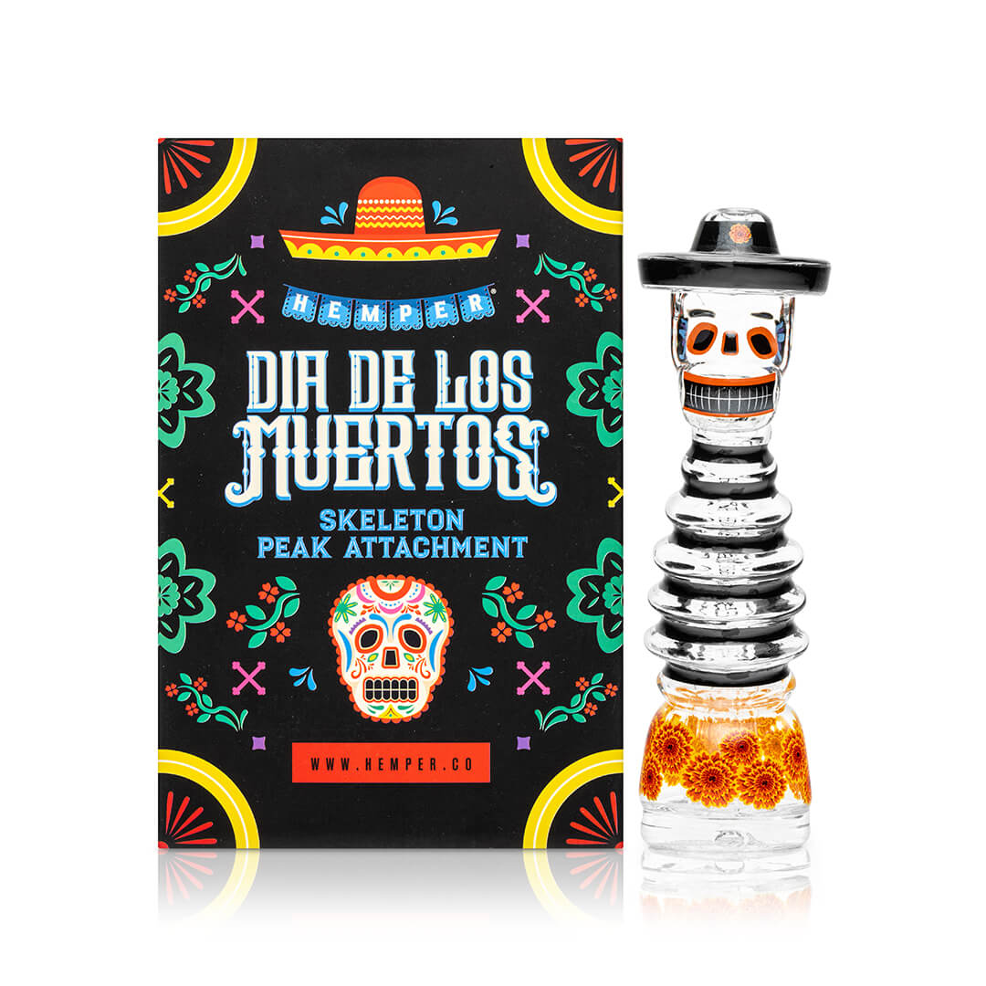 Hemper Día de los Muertos Puffco Peak - Calavera colorida