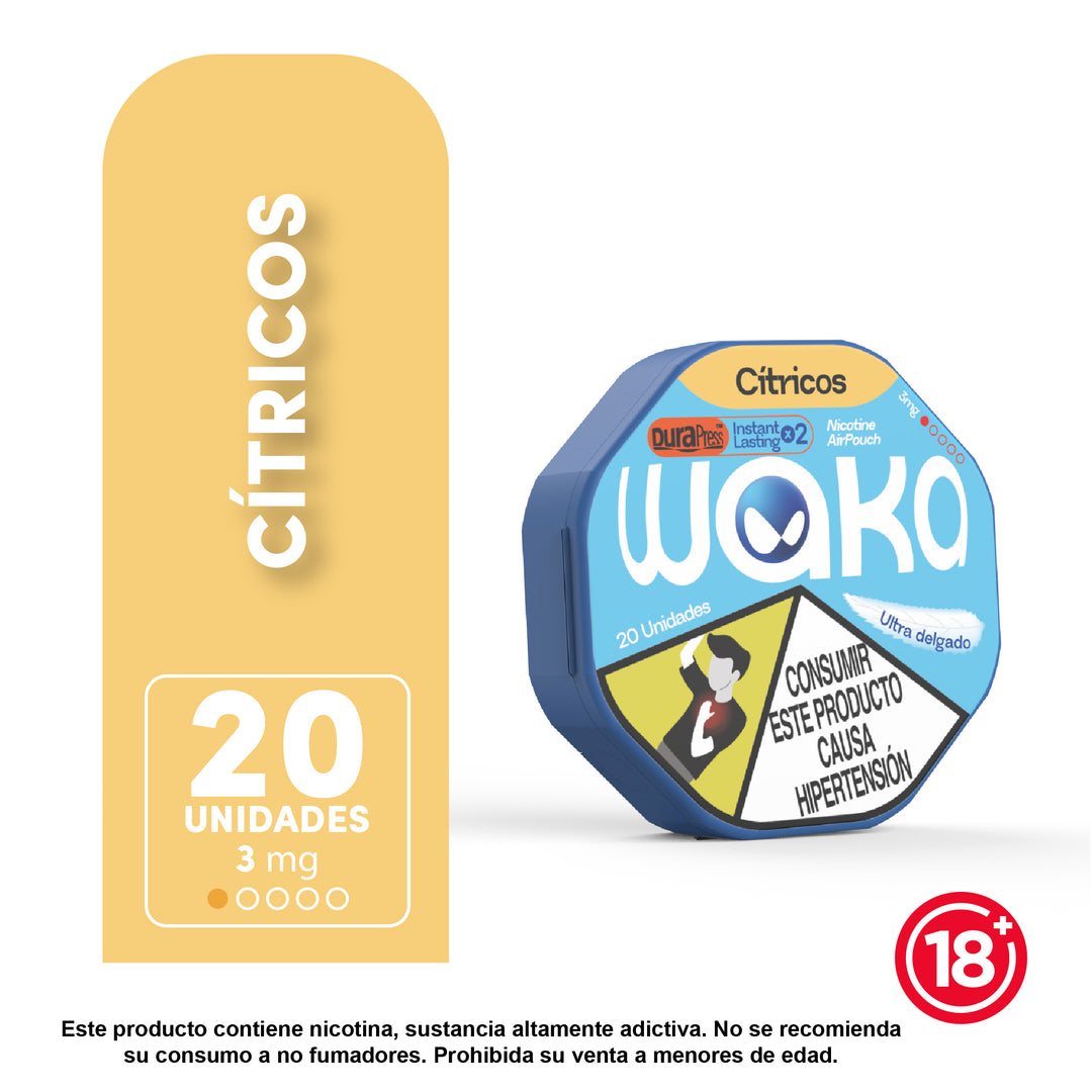WAKA AirPouch™ | Bolsitas de nicotina ultradelgadas con tecnología DuraPress™
