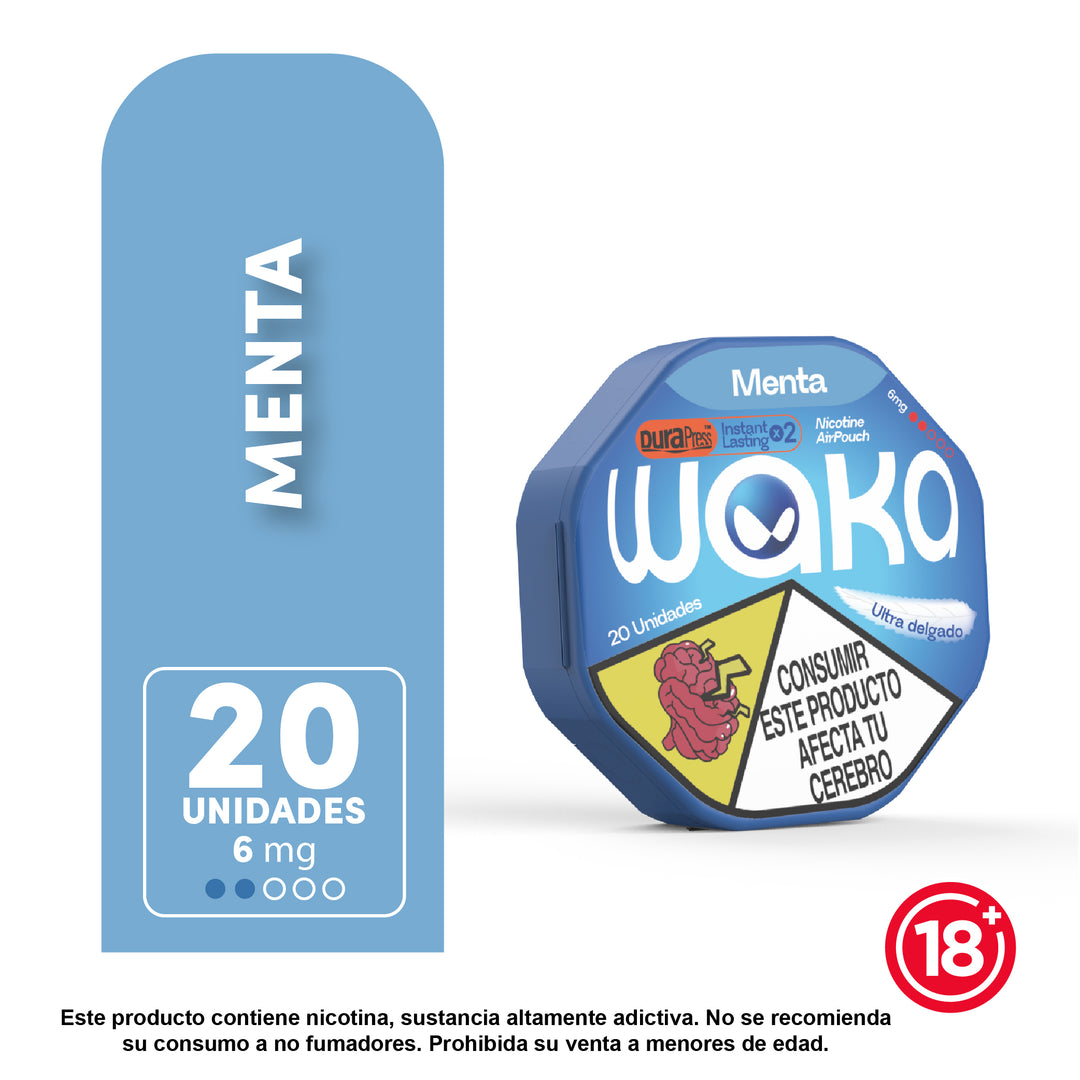 WAKA AirPouch™ | Bolsitas de nicotina ultradelgadas con tecnología DuraPress™