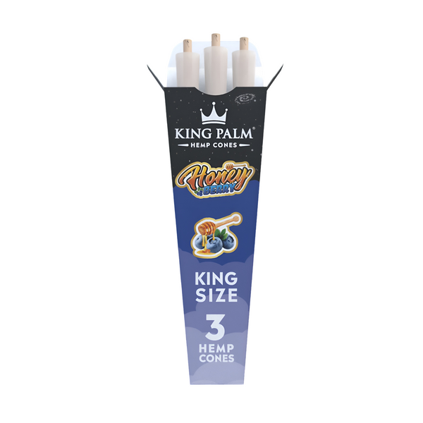 Empaque de 3 conos de cáñamo King Palm King Size sabor Honey Berry