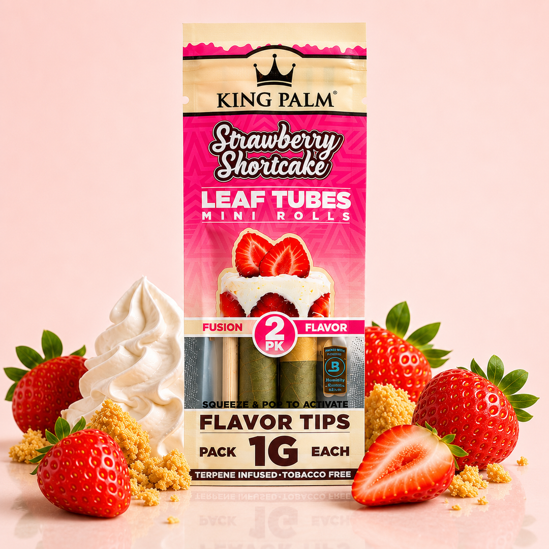 King Palm Strawberry Shortcake con fresas, crema y bizcocho de postre