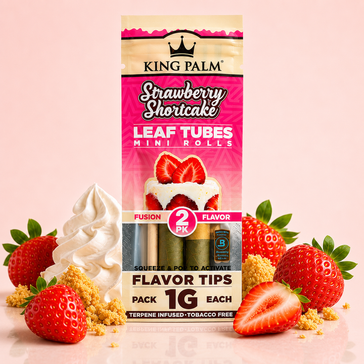 King Palm Strawberry Shortcake con fresas, crema y bizcocho de postre