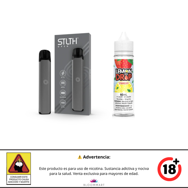 KIT STLTH VAPE OPEN + E-LIQUID LEMON DROP ICE