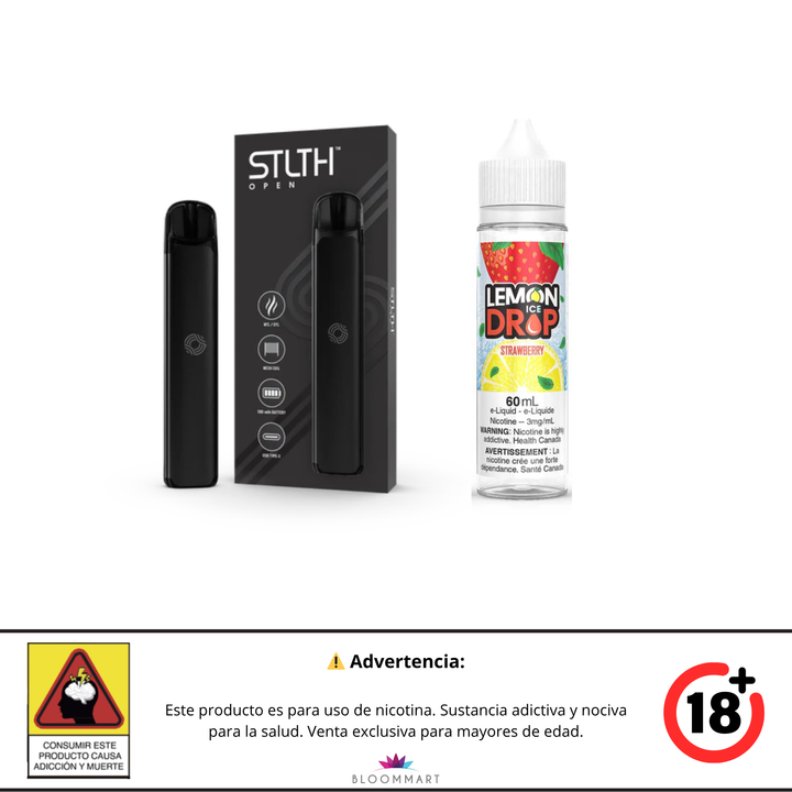 KIT STLTH VAPE OPEN + E-LIQUID LEMON DROP ICE