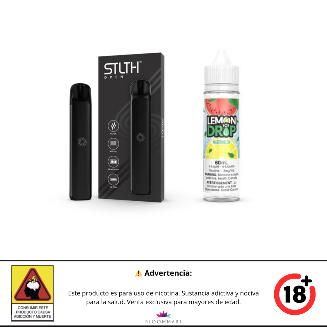 KIT STLTH VAPE OPEN + E-LIQUID LEMON DROP ICE