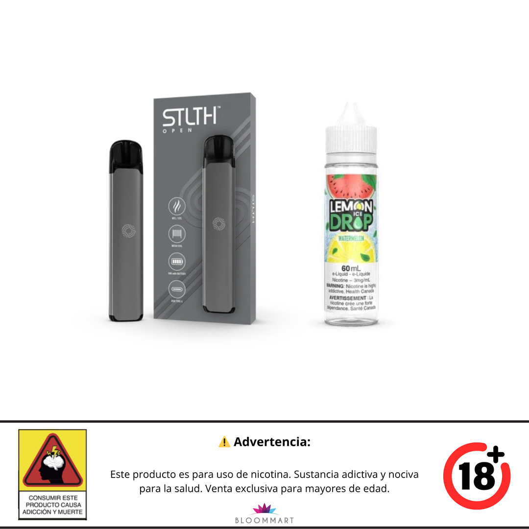 KIT STLTH VAPE OPEN + E-LIQUID LEMON DROP ICE