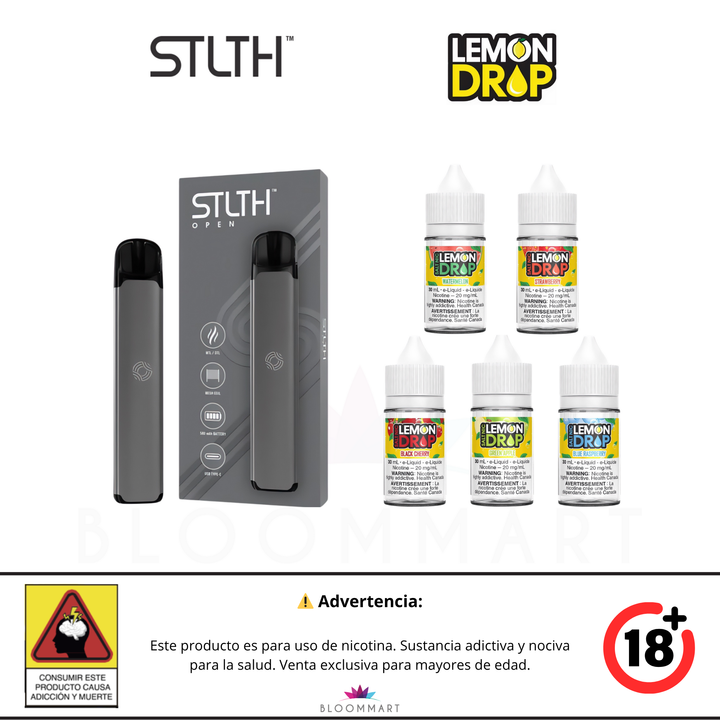 Kit de Vapeo STLTH Open & Lemon Drop - Sales de Nicotina