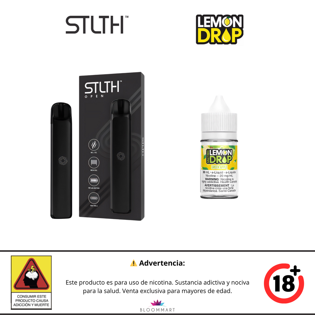 Kit de Vapeo STLTH Open & Lemon Drop - Sales de Nicotina