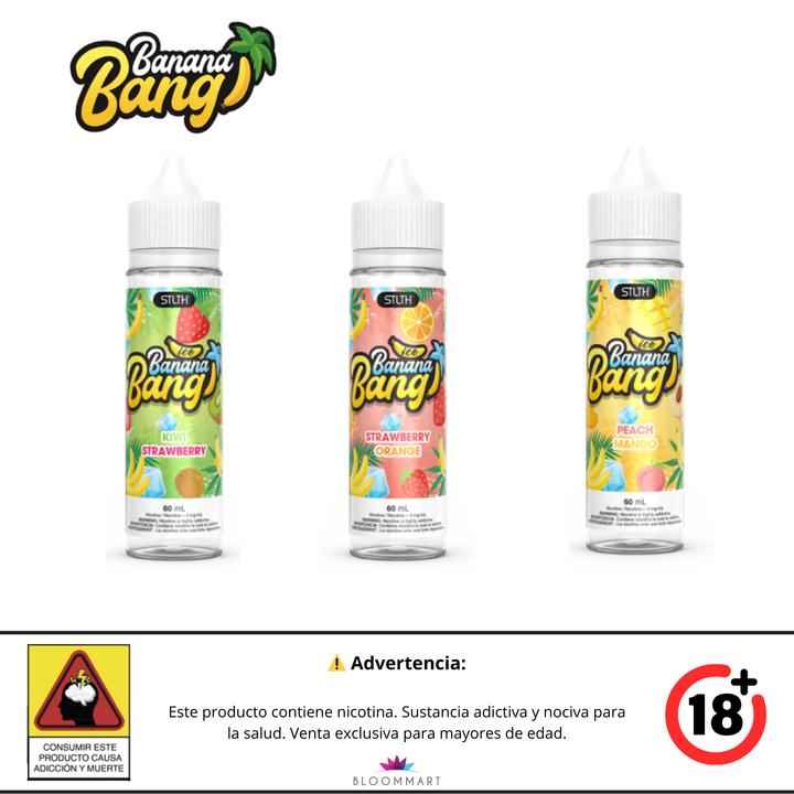 STLTH BANANA BANG ICE - E-Liquid de BASE LIBRE 60ML