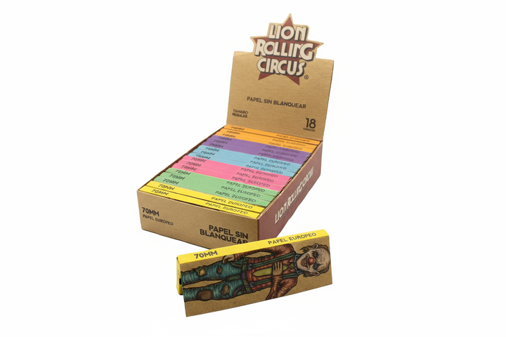 Papeles para Fumar Lion Rolling Circus Unbleached Single Wide (70mm)