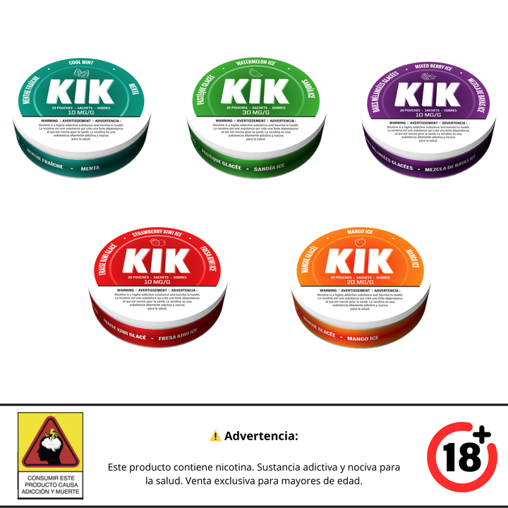 STLTH KIK Nicotine Pouches (Saquitos de nicotina)