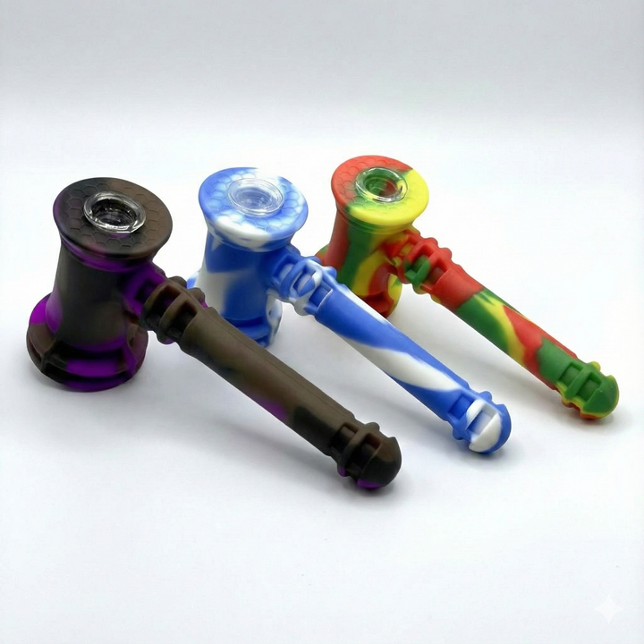 Pipa Martillo Silicona con Filtración de Agua – La Portátil que No se Rompe