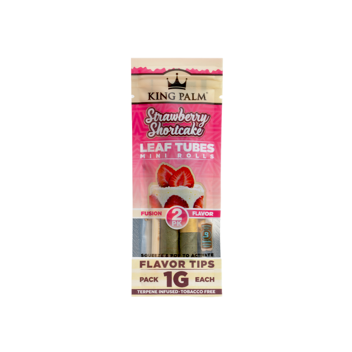 King Palm Strawberry Shortcake empaque de 2 Mini Rolls, sabor fresas con crema