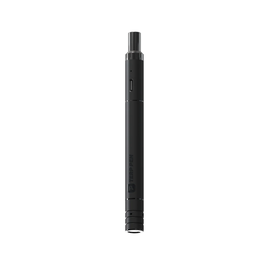 Dab pen Boundless Terp Pen II negro de cuerpo entero con el grabado TERP PEN