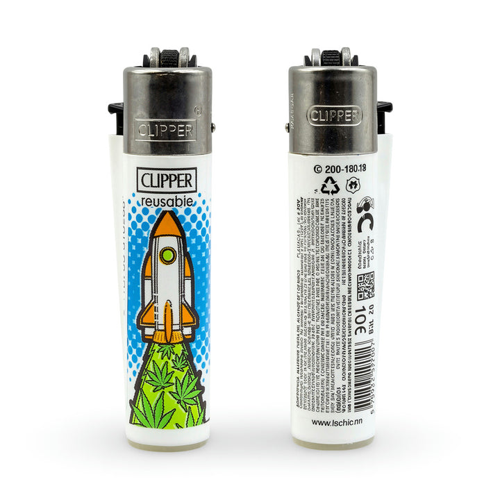 Clipper Astro Weed cohete halftone azul recargable Colombia