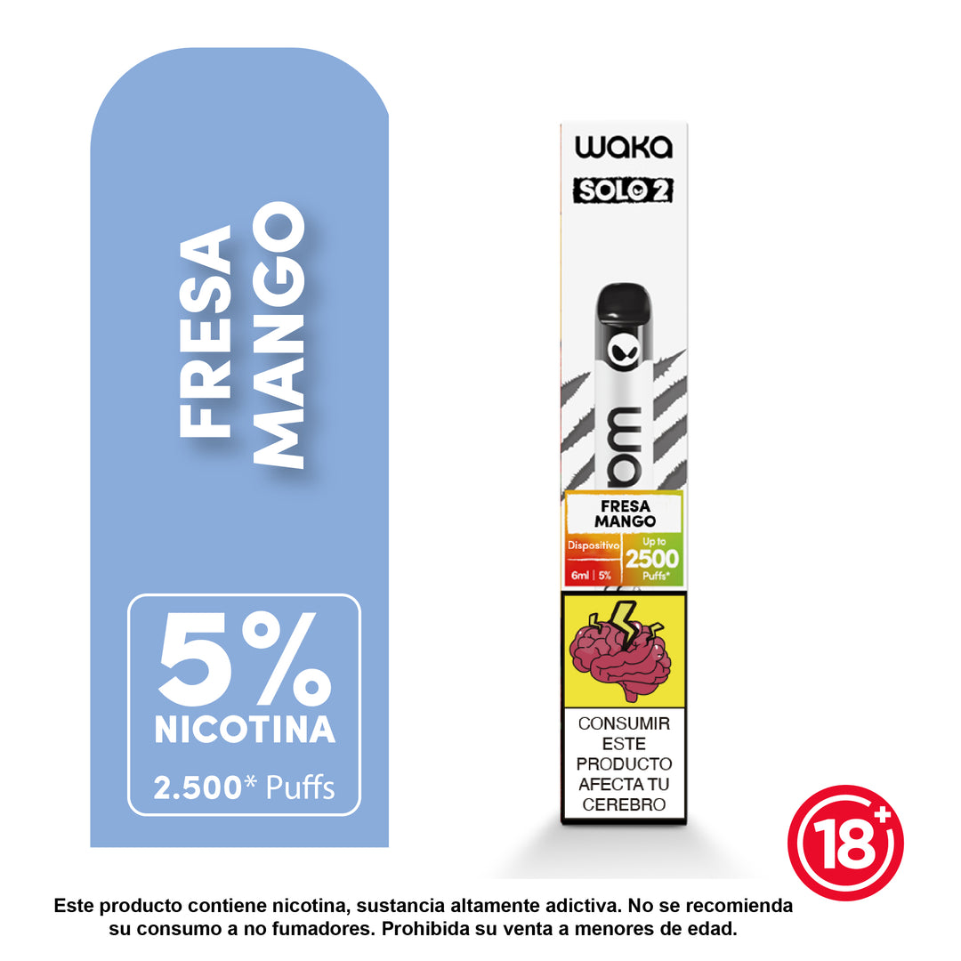 Vaporizador Waka Solo 2.0 - 2500 Puff 5% Nicotina