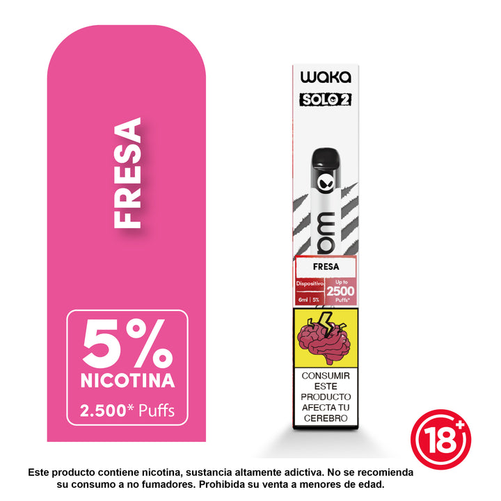 Vaporizador Waka Solo 2.0 - 2500 Puff 5% Nicotina