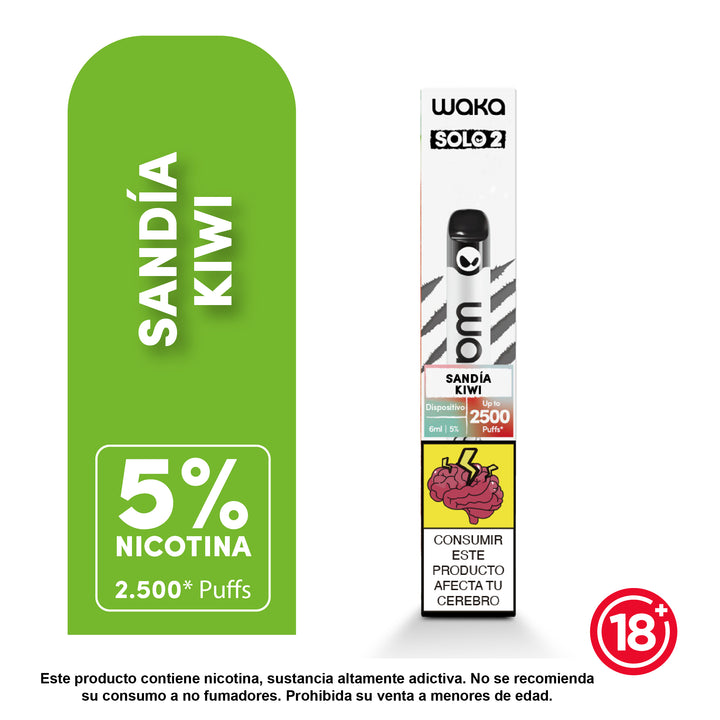 Vaporizador Waka Solo 2.0 - 2500 Puff 5% Nicotina
