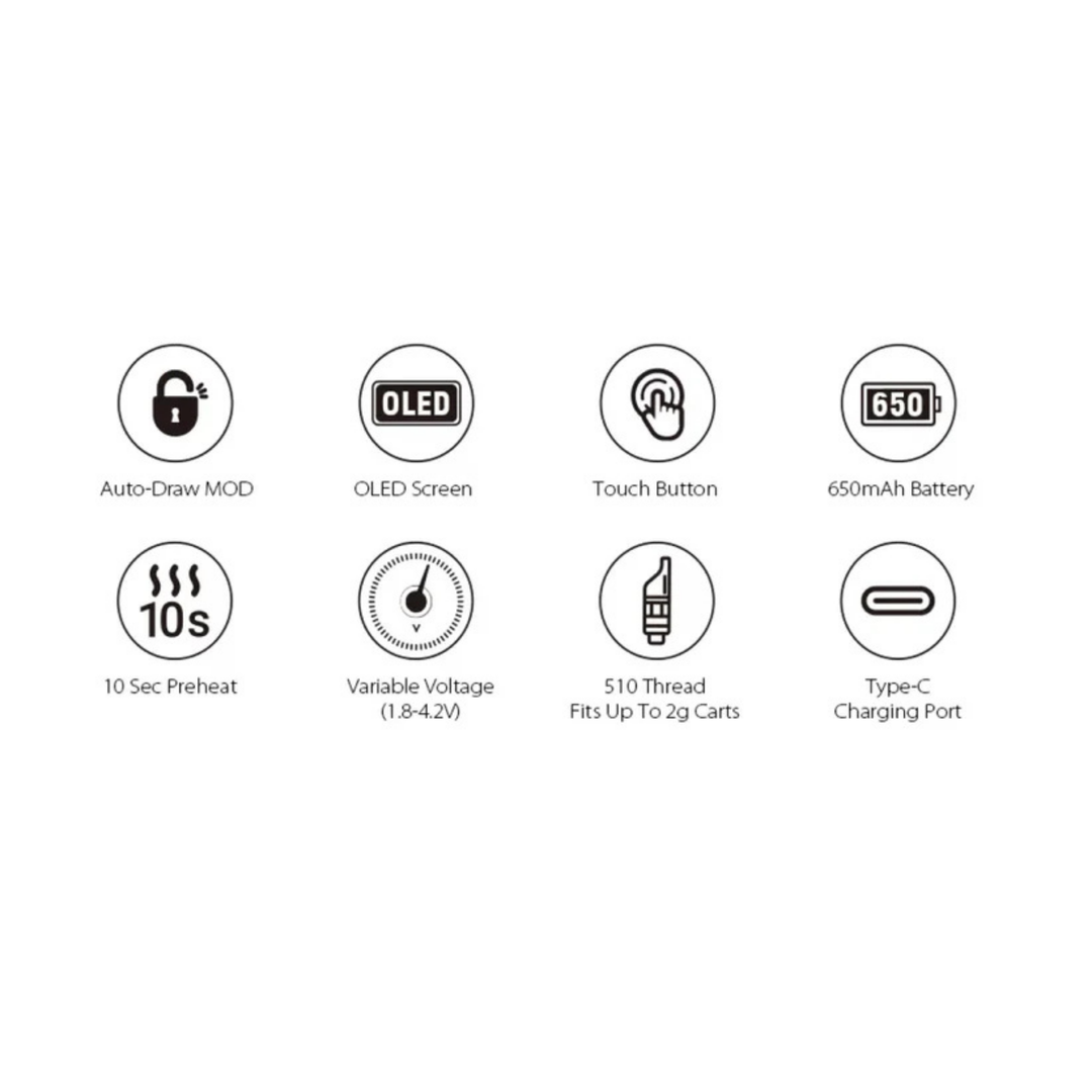 Yocan Ziva Pro | Batería 510 con Pantalla OLED