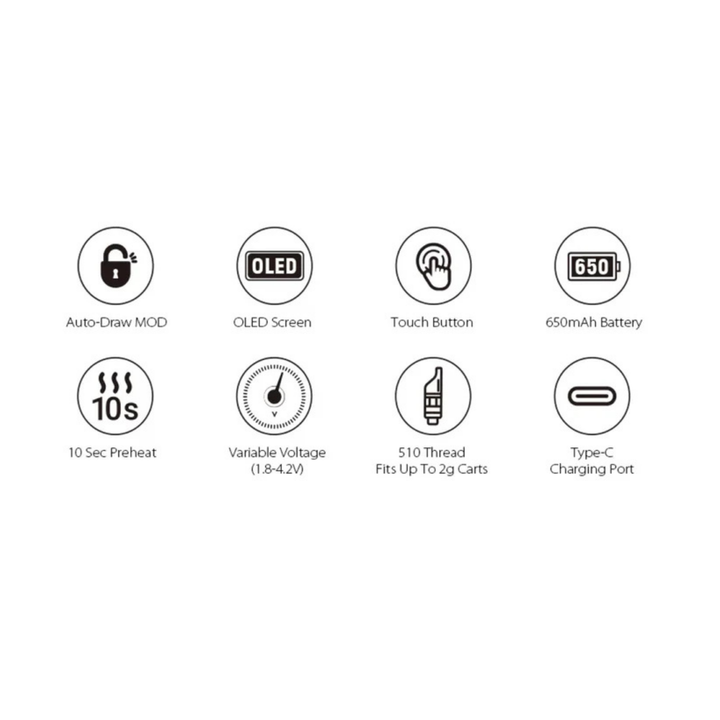 Yocan Ziva Pro | Batería 510 con Pantalla OLED