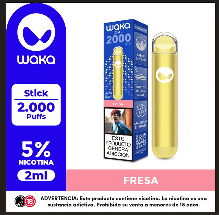 WAKA Stick 2K Vape Desechable 2000 Puffs 5% Nicotina