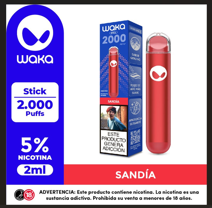 WAKA Stick 2K Vape Desechable 2000 Puffs 5% Nicotina