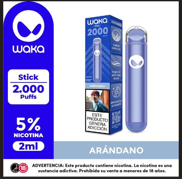 WAKA Stick 2K Vape Desechable 2000 Puffs 5% Nicotina