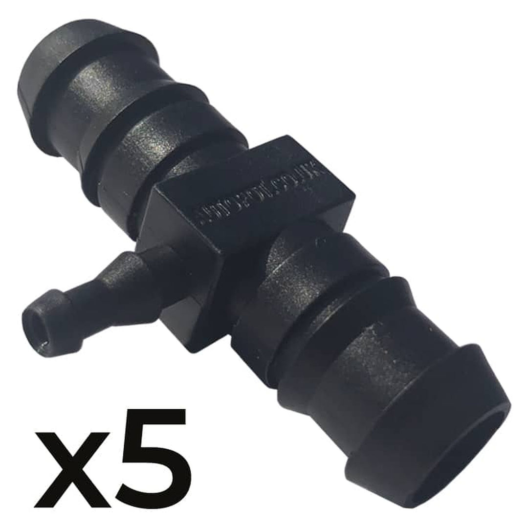 Conector en T 16mm a 6mm AutoPot - pieza de union tee para sistema de riego