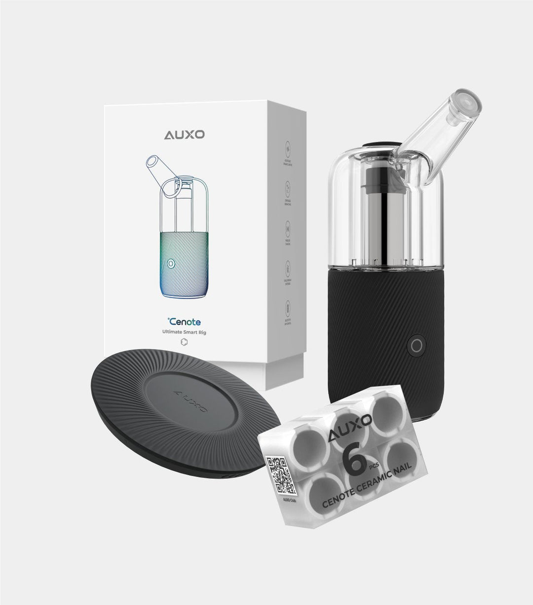Auxo Cenote — E-Rig Portatil para Concentrados con Carga Inalambrica