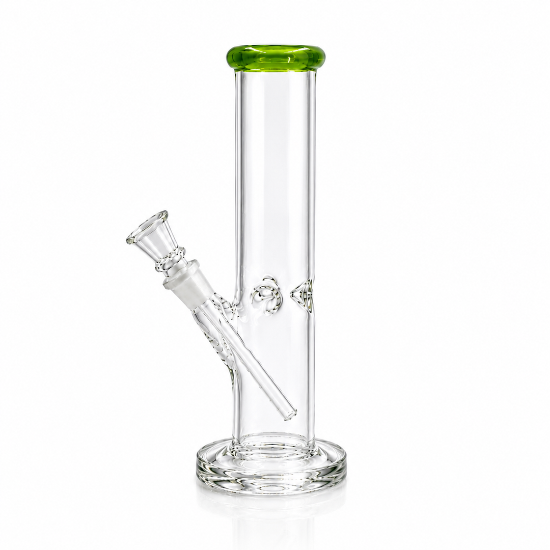 Bong de vidrio verde de 20 cm con cazoleta removible de 14 mm