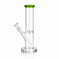 Bong de vidrio verde de 20 cm con cazoleta removible de 14 mm