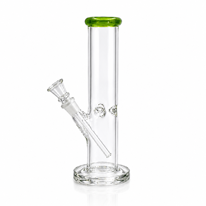 Bong de vidrio verde de 20 cm con cazoleta removible de 14 mm